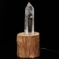USB Natural Quartz Crystal Point Wand Night Light table Lamp Reiki Healing 011