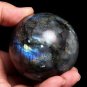 65mm Natural Rainbow Labradorite ball,crystal Sphere  Divination healing QL2