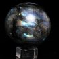 65mm Natural Rainbow Labradorite ball,crystal Sphere  Divination healing QL2