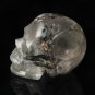 4.2"Rare Natural Green Clear Quartz Crystal Skul sculpture garden meditation TL6