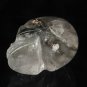 4.2"Rare Natural Green Clear Quartz Crystal Skul sculpture garden meditation TL6