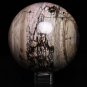 99mm Natural Peach Blossom Jasper crystal ball,Sphere Massage energy healing QT1
