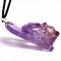 37g Natural Quartz Crystal Skull Pendant Citrine Ametrine yellow purple TZ3