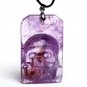 37g Natural Quartz Crystal Skull Pendant Citrine Ametrine yellow purple TZ3