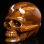3.4" Gemstone Crazy Lace Agate CRYSTAL SKULL Laughter! Increase Energy! Rare TM3