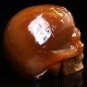 3.4" Gemstone Crazy Lace Agate CRYSTAL SKULL Laughter! Increase Energy! Rare TM3