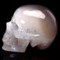Agate crystal quartz skull TM16