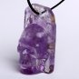 2" Natural amethyst crystal skull pendant