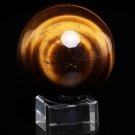 46mm Natural Tiger's Eye Quartz crystal Ball Sphere meditation energy healing H2