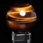 46mm Natural Tiger's Eye Quartz crystal Ball Sphere meditation energy healing H2