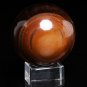 46mm Natural Tiger's Eye Quartz crystal Ball Sphere meditation energy healing H2
