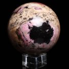 67mm Natural Peach Blossom Jasper,crystal Sphere beauty Massage energy QT4