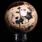 80mm Natural Peach Blossom Jasper crystal ball, Magic beauty energy healing QT2