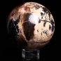 80mm Natural Peach Blossom Jasper crystal ball, Magic beauty energy healing QT2