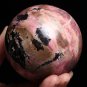 80mm Natural Peach Blossom Jasper crystal ball, Magic beauty energy healing QT2