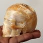 2.9" Natural reality of the alien agate crystal skull cave pure hand-carved DT10