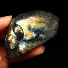 2.7" Natural Amazing Beautiful Labradorite alien Skull, Crystal Skull statue 23