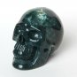 3.2" BRAZIL GEODE AGATE Carved Crystal Skull Skeleton, Realistic, Healing N41
