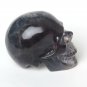 3" Natural clear Amazing fluorit Purple amethyst Crystal Skull, hand- carved N45