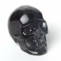 3" Natural clear Amazing fluorit Purple amethyst Crystal Skull, hand- carved N45