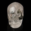3.4" Natural Clear Green Quartz Crystal Skull activated Ancient Skull Alien TL9