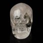 3.4" Natural Clear Green Quartz Crystal Skull activated Ancient Skull Alien TL9