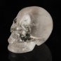 3.4" Natural Clear Green Quartz Crystal Skull activated Ancient Skull Alien TL9