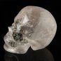 3.4" Natural Clear Green Quartz Crystal Skull activated Ancient Skull Alien TL9