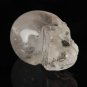 3.4" Natural Clear Green Quartz Crystal Skull activated Ancient Skull Alien TL9