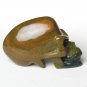 4.9" Natural Ocean Jasper Carved Mayan Alien Crystal Skull, Chakra Healing (N25)