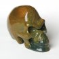 4.9" Natural Ocean Jasper Carved Mayan Alien Crystal Skull, Chakra Healing (N25)