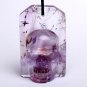 2.2" Natural amethyst skull pendant sign 50g