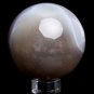 82mm Natural agate Ball Quartz crystal Ball Magic Sphere Divination healing QM2