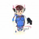 Overwatch Lady DVA Game Custom minifigure movie building toy figure