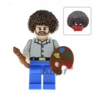 Bob Ross Joy of Painting With Deadpool Head Custom minifigure movie building toy figure