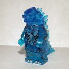 Clear blue Godzilla Monster Custom minifigure Horror movie building toy figure!