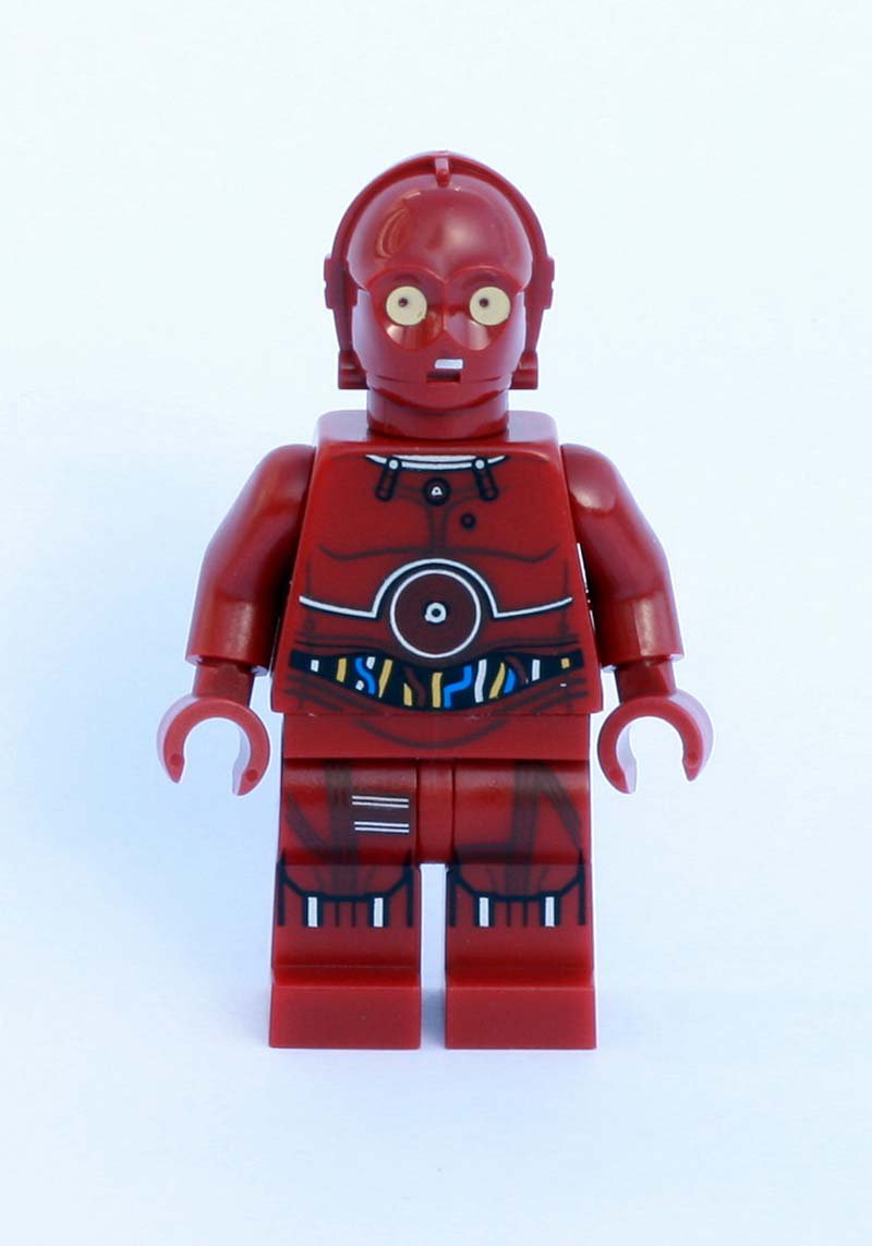 Red Protocol Droid Star Wars Custom minifigure movie building toy figure