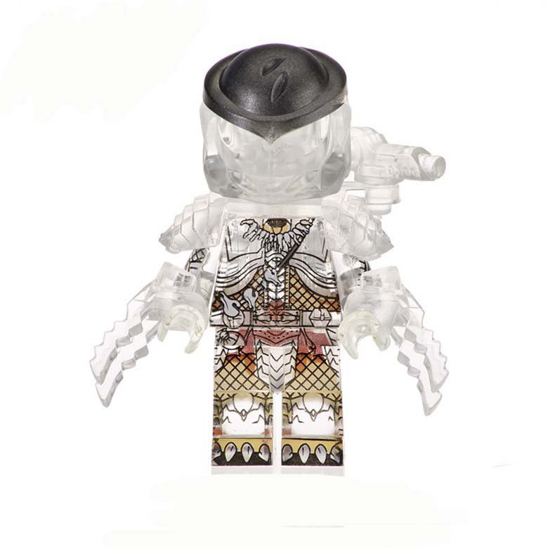 Clear Alien Predator Custom minifigure Horror movie building toy figure