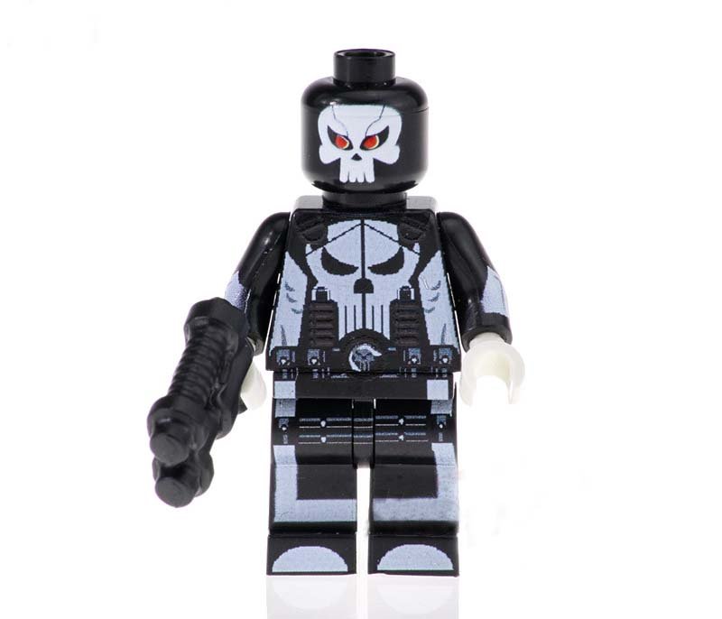 Punisher skull mask Marvel Custom minifigure movie building toy figure