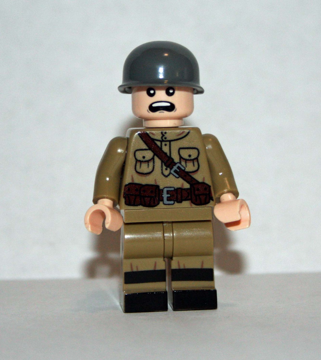 Russian WW2 Army soldier Custom minifigure Comic movie building green hat army toy figure