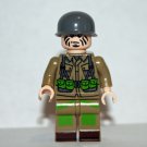 US Army commando WW2 soldier Custom minifigure Comic movie building green hat army toy figure