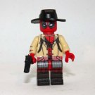 Cowboy Deadpool Marvel Custom minifigure Comic movie building toy figure!