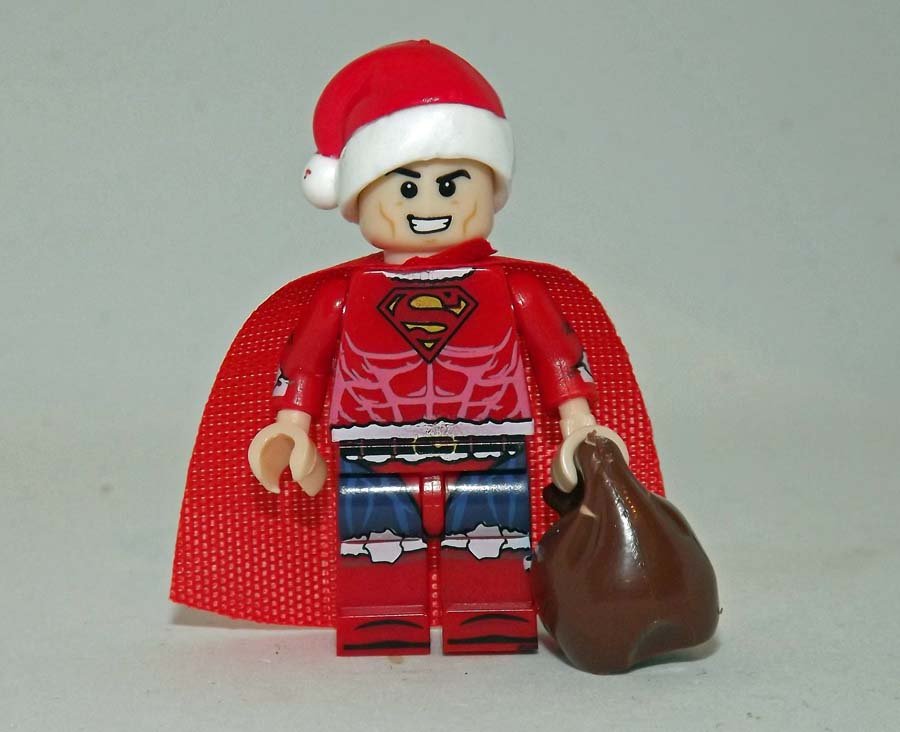 Superman Santa DC Custom minifigure Christmas Comic movie building toy figure