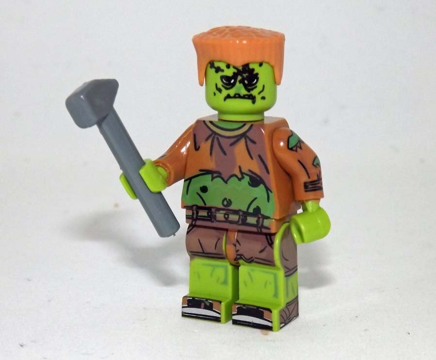 Zombie Frankenstein Walking Dead Custom minifigure HBO TV Show Horror movie building toy figure!