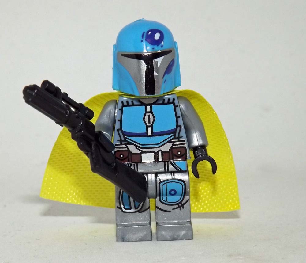 the Mandalorian Blue  Star Wars TV Custom minifigure movie building toy figure