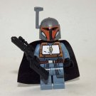 the Mandalorian Grey  Star Wars TV Custom minifigure movie building toy figure