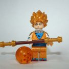 Golden Goku dragon ball z Custom minifigure movie building toy figure
