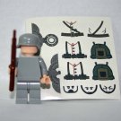 German Soldier DIY WW2 minifigure with Decals building Army toy figure