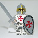 Knight Templar soldier  Custom minifigure building army castle knight toy figure