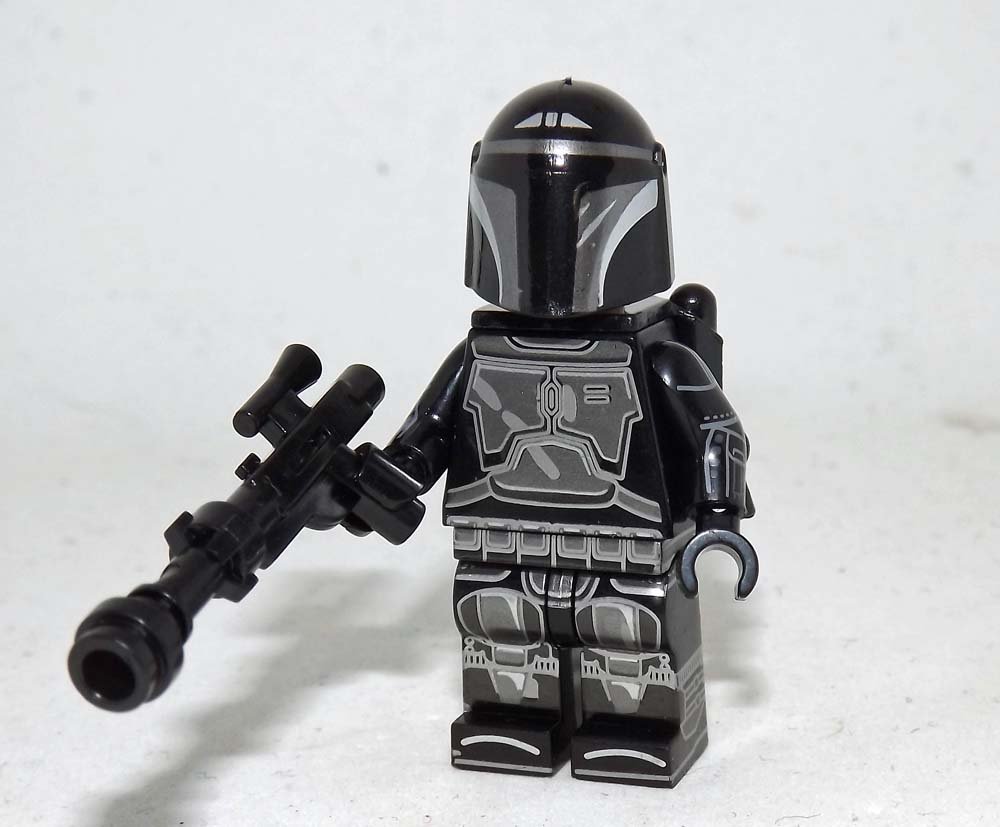 the Mandalorian Black  Star Wars TV Custom minifigure movie building toy figure